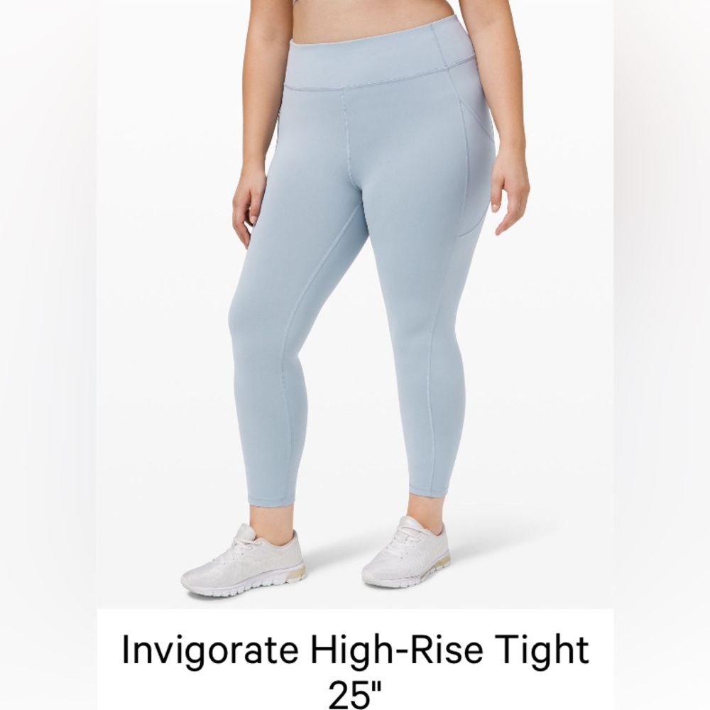 🍋 lululemon - Invigorate High-Rise Tight 25" - Light Blue/Grey